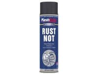  PlastiKote Rust Not Spray Matt Black 500ml PKT784