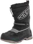 KEEN Unisex Kids Troll Waterproof Snow Boot, Black Silver, 2 UK