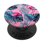 Case Hawaii Tree Leaf and Beautiful Flamingos Phone PopSockets PopGrip: Swappable Grip for Phones & Tablets