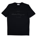 SALVATORE FERRAGAMO Logo Cotton Black T-Shirt Size RRP 235