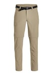 maier sports men's Torid slim zip hiking trousers, zip-off outdoor pants, breathable trekking trousers, slim fit