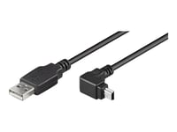 Goobay - Usb-Kabel - Mini-Usb Type B (Hann) Til Usb (Hann) - Usb 2.0 - 1.8 M - 90°-Kontakt - Svart