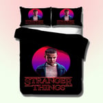 Stranger Things Season 3 Eleven Dustin Demogorgon Bed Linen Set with Zip 3D Print Teenagers Girls Kids 200 X 200 Cm Duvet Cover with Pillow Case,5,230x260cm