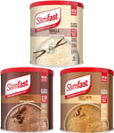 Meal Replacement Slimfast Chocolate, Vanilla and Cafe Latte Meal Shake Powder 36