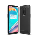 Carbon Fibre TPU Cover til OnePlus 6 - Black