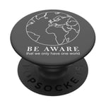 Contours de la carte du monde Protection de la nature PopSockets PopGrip Adhésif