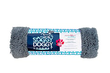 Soggy Doggy Paillasson Humide en Microfibre Chenille pour Chien Gris/Sans Os 66 cm x 91 cm