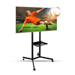 Chariot de Plancher TV Mobile 32 à 60 Pouces Support Mobile TV avec Roues pour écran Plat LCD LED Plasma