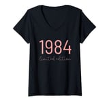 Womens 1984 birthday gifts for women born in 1984 limited edition V-Neck T-Shirt