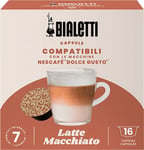 Bialetti Latte Macchiato, Kaffekapsel, Latte Macchiato, Dolce Gusto, Beige, Sort, Nescafe Dolce Gusto, 16 Stk