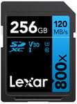 Lexar High-Performance 800x SD Card 256GB, SDXC UHS-I Memory Card BLUE Series, Up to 120MB/s Read, Up to 45MB/s Write, for Point-and-shoot Cameras, Mid-range DSLR, HD Camcorder (LSD0800256G-BNNAG)