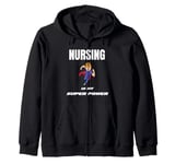 Krankenpflege ist meine Superkraft Danke Emergency Personnel Zip Hoodie