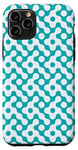 iPhone 11 Pro Turquoise Aqua Cyan Circle Blue Ripples Pulsating Pattern Case