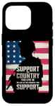 Coque pour iPhone 16 Pro Soutenez votre pays Soldat patriotique Soldat du drapeau