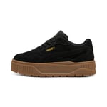 Puma Womens Karmen II Idol Suede Sneakers - Black - Size UK 4