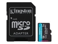 Kingston Canvas Go! Plus - Carte mémoire flash (adaptateur microSDXC vers SD inclus(e)) - 1 To - A2 / Video Class V30 / UHS-I U3 / Class10 - microSDXC UHS-I