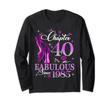 Womens Chapter 40 Fabulous Est 1985 40th B-day Queen Diamond Long Sleeve T-Shirt