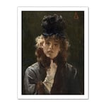 Artery8 Alfred Stevens The Parisian Sphinx C1880 Painting Artwork Framed Wall Art Print 18X24 Inch