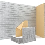 LYCN 12 Pack Acoustic Wall Panels Self Adhesive, Sound Proof Foam Panels for Wall, Sound Dampening Brick Panels High Density Absorbing Panel for Wall Decoration Ceiling Home Office,12" x 12" x 0.4'