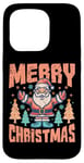 Coque pour iPhone 15 Pro Merry X-Mas Pull de Noël moche Père Noël