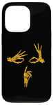 Coque pour iPhone 13 Pro University Varsity-Gold Squelette Shh Say Less Varsity-Gold