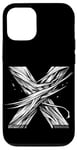 Coque pour iPhone 14 Lettre initiale de l'alphabet X dans le style art manga