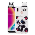 Huawei P20 Lite 3D Söpö Nukke Kuvio TPU Puhelin Kuori - Ihana Panda Monivärinen