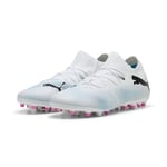 Puma Men Future 7 Match Mg Soccer Shoes, Puma White-Puma Black-Poison Pink, 44 EU