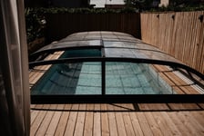 Pooltak Nova Comfort 3x6 m pool utan sarg Antracit