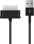 Chargeur Compatible avec Samsung Galaxy Tab 1/2 10.1/Tab 2 7.0/Note 10.1 - Chargeur pour Tablette Câble USB 2.0 30 Broches - Noir