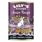 Lily's Kitchen Made with Natural Ingredients Wet Dog Food Tin Senior Recipe with Turkey 6 x 400g