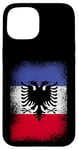 Coque pour iPhone 15 Drapeau France Albanie Aigle Français Racines albanaises