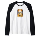 The Pug Tarot Card Illustration Raglan Baseball Tee