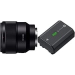 Sony SEL-85F18 Portrait Lens Fixed Focal 85mm F1.8 Full Frame Suitable for A7, ZV-E10, A6000 and Nex Series, E-Mount) Black & NPFZ100.CE Z Series Rechargeable Battery Pack - Black