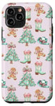 iPhone 11 Pro Preppy Turquoise Cowboy Boots Hat Gingerbread Christmas Tree Case