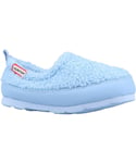 Hunter Childrens Unisex Kids Sherpa Slipper Slippers - Sky Blue Textile - Size UK 7 Infant