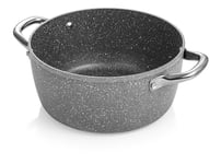 Tescoma 602474 Casserole anti-adhésive effet pierre Ø 24 cm Capacité 4,4 l i-PREMIUM Stone