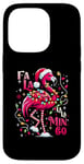 Coque pour iPhone 14 Pro Fa LaLa Mingo Flamingo Sapin de Noël Tropical Christmas Lights