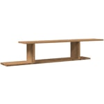 Maisonchic - tagère tv murale, Meuble tv, Etagère de rangement, Meuble tv, Etagère de rangement chêne artisanal 125x18x23cm bois d'ingénierie