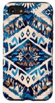 Coque pour iPhone SE (2020) / 7 / 8 Bleu Bohème Géométrique Western Southern Country Native