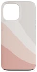 Coque pour iPhone 13 Pro Max Couleur saumon et crème pâle, élégantes vagues abstraites