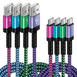 C Charger Cable Fast Charging Power Cord 4Pack for Samsung Galaxy Note 21/20 Ultra, S21+/S21 Plus/S21Ultra,S20 FE/S20 Plus/S20 Ultra 5G,A11/A21/A51/A71, iPad Pro 12.9/11,Google Pixel 5 4A 3A 4 3 XL