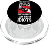 Scuba Diving Diver The Closer I Get To The Bottom Idiots PopSockets PopGrip for MagSafe