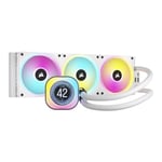 CORSAIR iCUE Link H150i LCD Liquid CPU Cooler - 360mm AIO - Ventilateurs QX120 RGB - Ecran LCD IPS 2.1" - Convient à Intel LGA 1700, AMD AM5 - Hub Système iCUE Link Inclus - Blanc