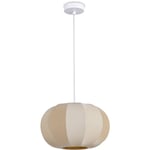 Suspension Lampe Suspendue Salon Chambre Salle à Manger Moderne Nylon E27 Beige, Lampe à suspension - Type 1 - Paco Home