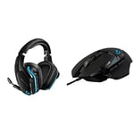 Logitech G502 Hero Souris Gamer Filaire (Souris RVB, 11 Boutons programmables, Souris pour PC et Ordinateur Portable) + Logitech G935 Casque Gamer sans Fil avec Son Surround 7.1 (PC, PS4, Xbox)