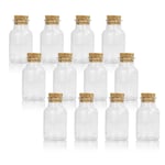 Spice Jars with Cork Stopper - Set of 12 | 150ml Glass Containers | Mini Herb & Spice Storage | Wedding Favours Table Decoration | Labels Included | M&W