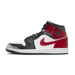 Air Jordan 1 Mid Women's Shoes SAIL/GYM RED-OFF NOIR-WHITE - Nike, storlek 38½