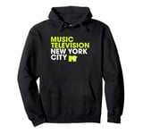 MTV Music Television New York City Neon Letters & Logo Pullover Hoodie