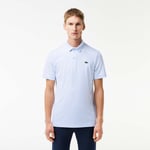 Lacoste Mens Ultra Dry Anti-UV Striped Golf Polo Shirt in Blue-White - Blue & White - Size Large